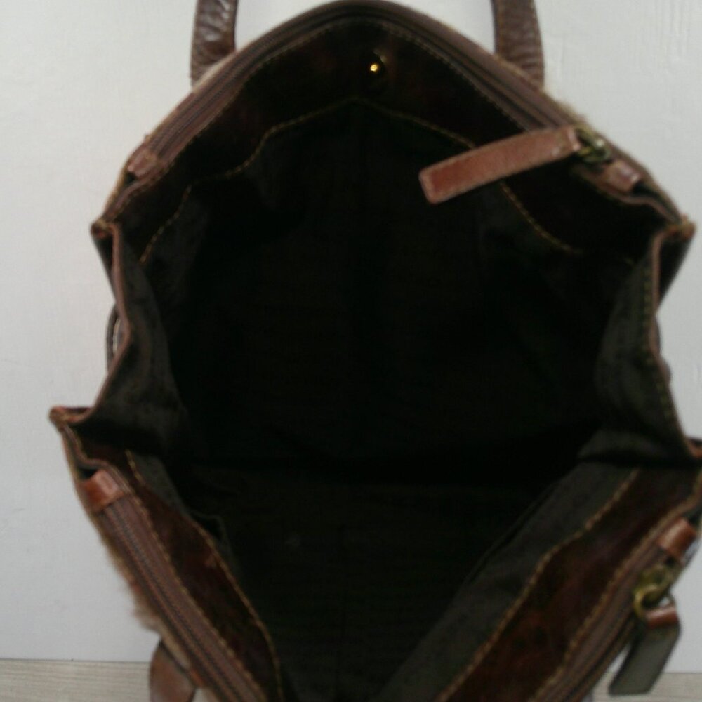 Roberta Gandolfi Handcrafted Italian luxury Leather "hair-on-hide Shoulder bag - Picture 4 of 10